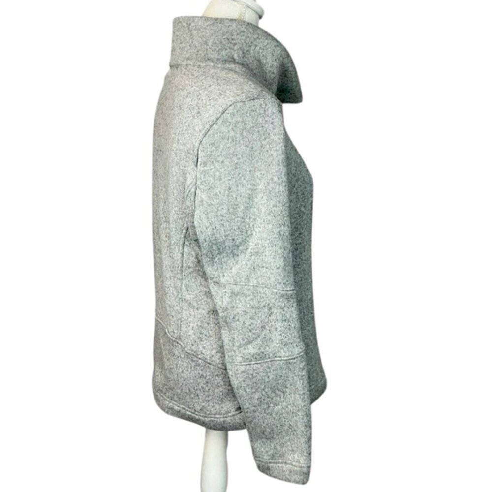Go Warm Moto Jacket Women Heather Gray Asymmetrical Metal Zip Pockets Zip Up M - Picture 4 of 16